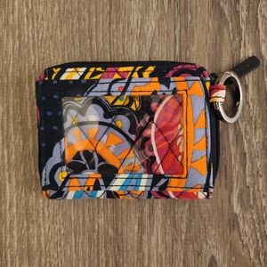 Vera Bradley Zip Coin Purse/Wallet with ID Slot and Key Ring